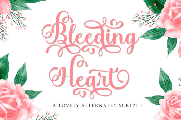 Bleeding Heart: Elevating Design with Elegant Script