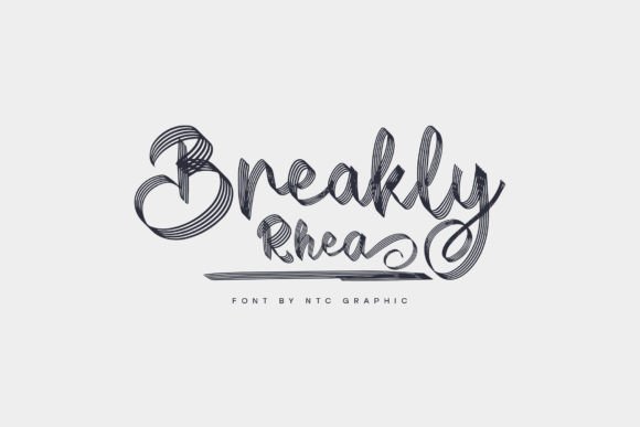 Breakly Rhea: Elevating Design with Artistic Handwritten Flair