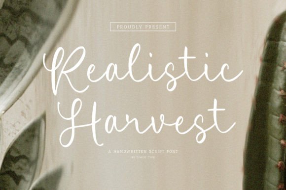 Realistic Harvest: A Handwritten Script Font for Elegant Design