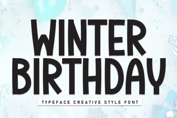 Winter Birthday Font: A Sweet Handwritten Design Asset